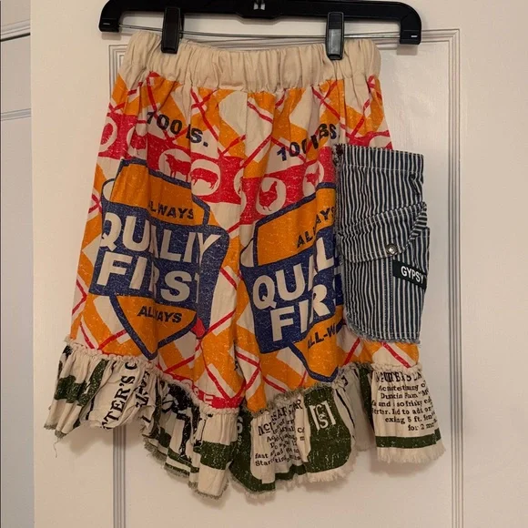 Jaden Gypsy Colorful Patchwork Shorts - Picture 2 of 5